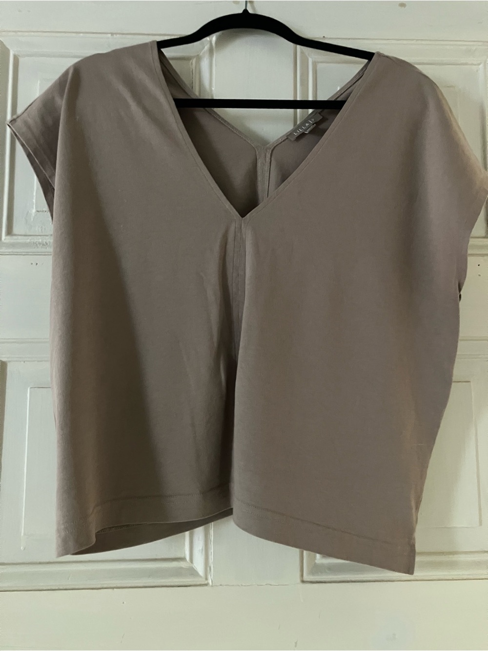 LILLA P Cotton cap sleeve loose fitting tank with back seam